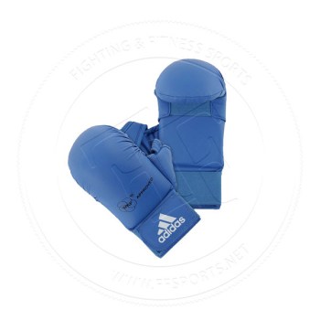 Adidas WKF Karate Glove With Thumb Blue-01